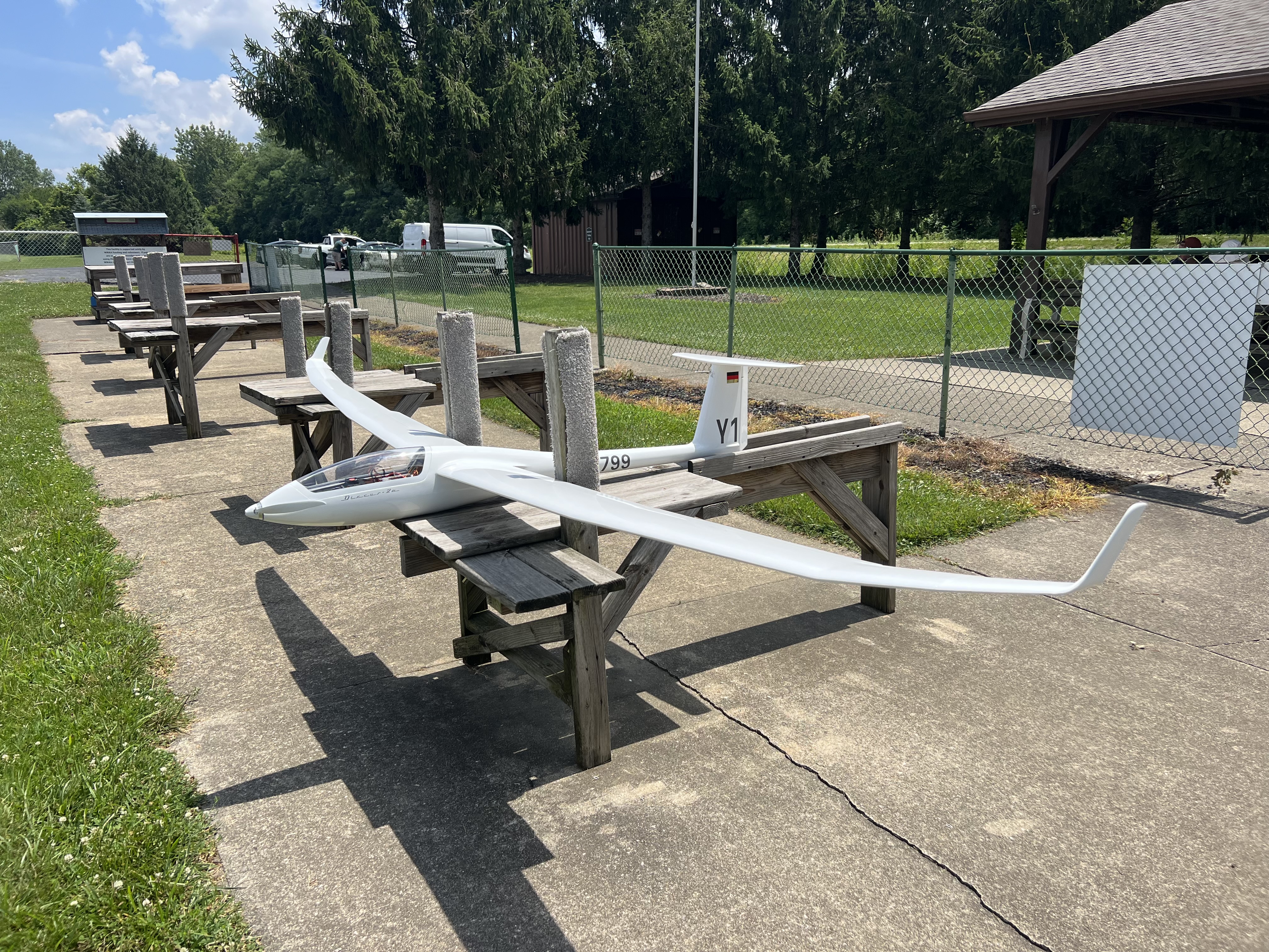 Photo of completed autonomous UAV sailplane